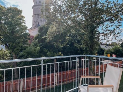 Balcon ou terrasse dans l'établissement SCHEE Apartments am Löpsinger Tor