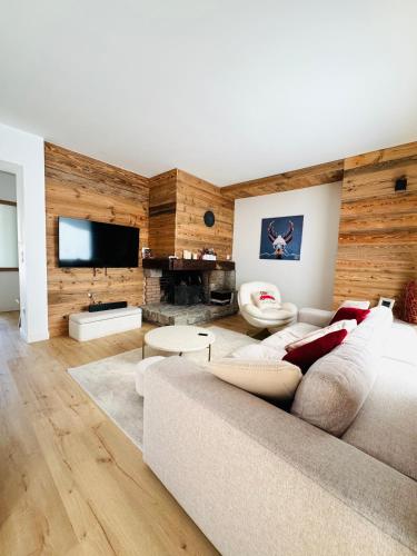 Posezení v ubytování Appart hyper centre Font Romeu, avec garage et parking