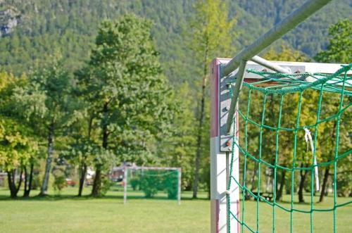 a soccer net in a field with a goal at Holiday Homes Obertraun - Oberösterreich 86 in Obertraun