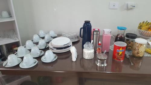 Kemudahan buat kopi dan teh di Pousada Recanto turmalina