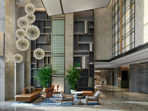 a rendering of the lobby of arapolisolis hotel at Four Points by Sheraton Changzhou Economic Development Zone in Changzhou