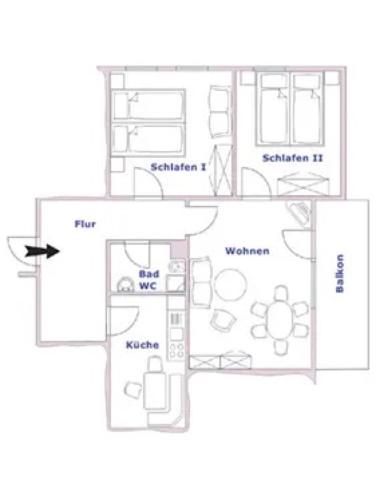 a floor plan of a house at Springhansenhof in Oppenau