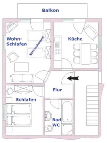 a floor plan of a house at Springhansenhof in Oppenau