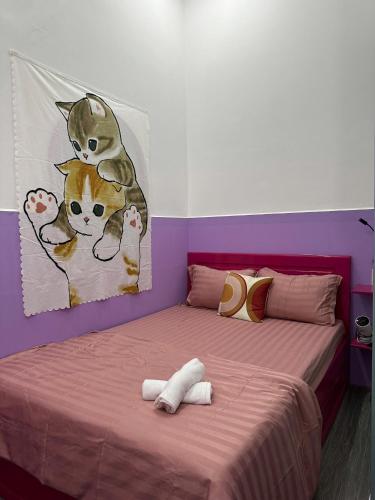 Katil atau katil-katil dalam bilik di HO GIA AN Home - Nguyên căn gần Bệnh Viện ĐHYD