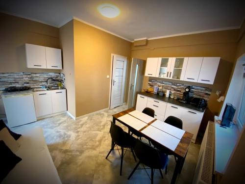 Kuchyň nebo kuchyňský kout v ubytování Ferienwohnung in Parknähe