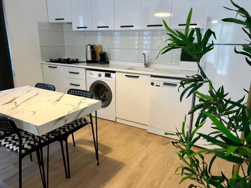 Kuchyň nebo kuchyňský kout v ubytování Villaant Adrasan
