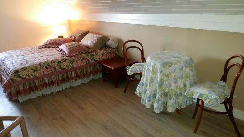 Cama o camas de una habitación en Duplex em Gramado