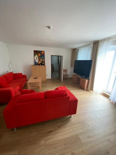 TV a/nebo společenská místnost v ubytování Apartmány ProDante