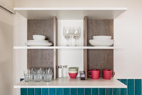 A kitchen or kitchenette at Best View Apartments