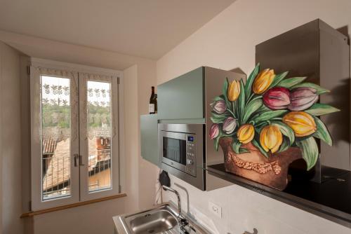 Dapur atau dapur kecil di Casa Bordesini