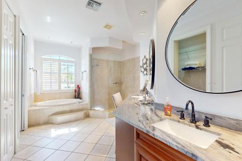 Koupelna v ubytování Pool Paradise