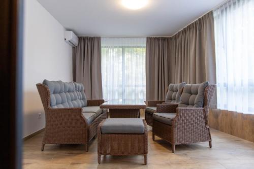 Χώρος καθιστικού στο Drawskie Apartamenty