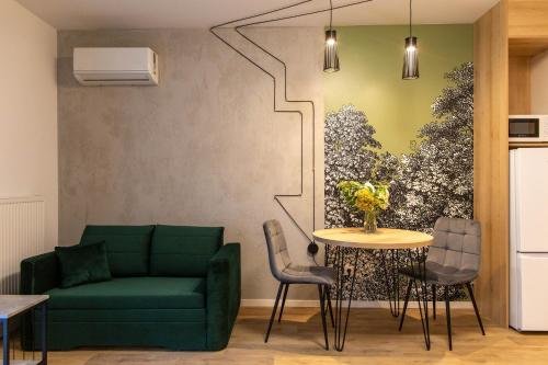 Χώρος καθιστικού στο Drawskie Apartamenty
