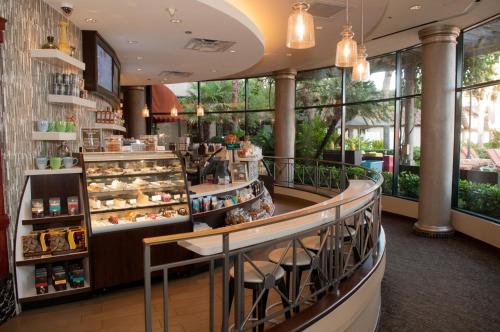 a bakery interior with a counter and windows at The San Luis Resort Spa & Conference Center in Galveston
