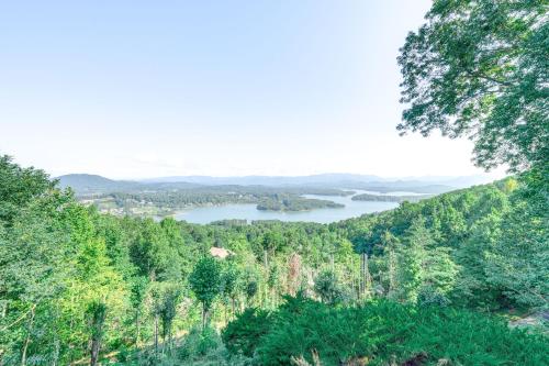 a view of a lake from a mountain at Hiawassee Home with Fire Pit and Furnished Deck! in Hiawassee