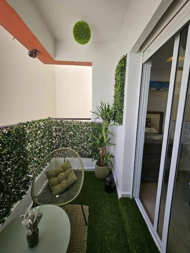 Zona de estar de Appart luxueux en vue sur mer