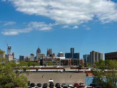 Γενική άποψη της πόλης Ντιτρόιτ ή θέα της πόλης από  αυτό το διαμέρισμα