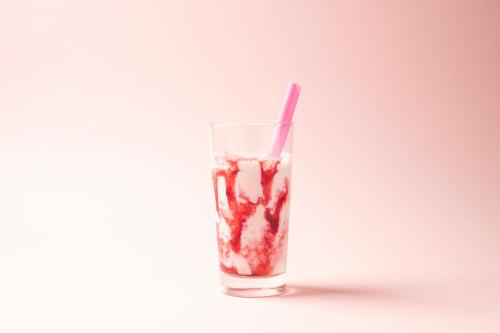a drink with a spoon in a glass at ホテル ブルジュア 久留米 Hotel Bvljua -レジャーホテル- in Kurume