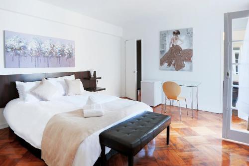 Cama o camas de una habitación en Hotel Tremo Forestal