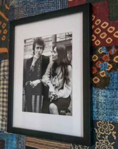 a black and white photo of a man and a woman at Twin Gables of Woodstock in Woodstock