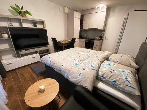 Postel nebo postele na pokoji v ubytování Aparthotel work&sleep