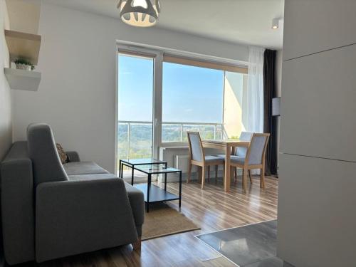 Χώρος καθιστικού στο Apartament z widokiem