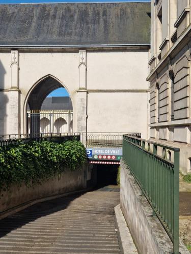a bridge with a train going through a tunnel at BNB L'Orleanais Hyper Centre d'Orléans proche Gare - PARKING in Orléans