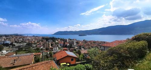 a view of a city and a body of water at Villa Vera in Verbania