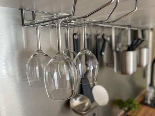 Dapur atau dapur kecil di Le Lagon bleu - Appt WIFI Parking Balcon