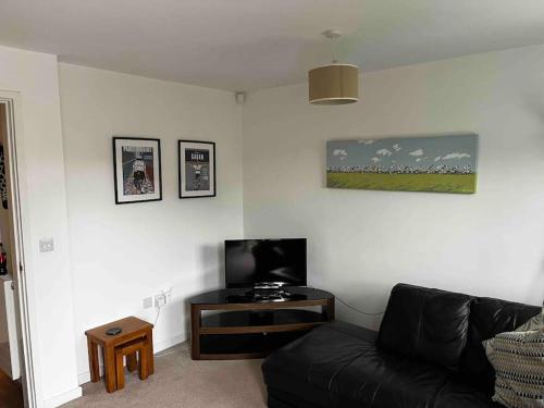 Et tv og/eller underholdning på 2 Bedroom Eco House with South Facing Balcony