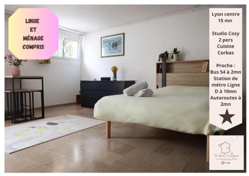 Studio frais & cosy Lyon-LDLC Arena Lyon - Eurexpo - LDLC Arena - Groupama Stadium - Eurexpo - 15mn Lyon
