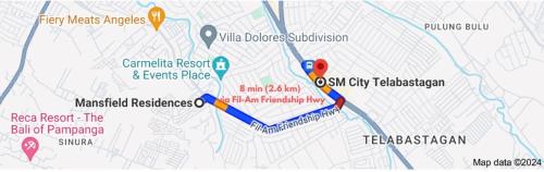 a map of the intersection of white horseruckruck and ericton ridge at Comfy & peaceful home in Angeles Pampanga in Angeles
