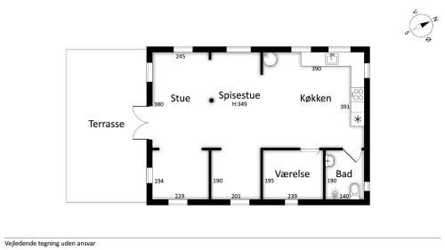 a floor plan of a house at Holiday Home Close To The Beach And Restaurants in Karrebæksminde