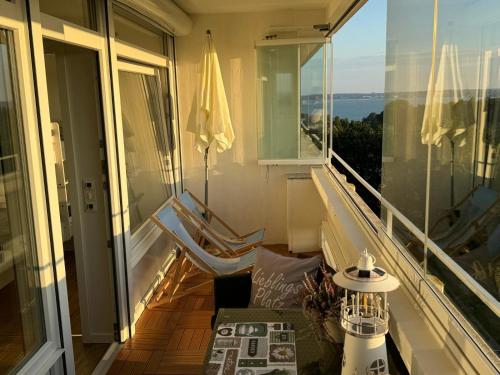 Balkón nebo terasa v ubytování Ferienwohnung Lieblingsplatz