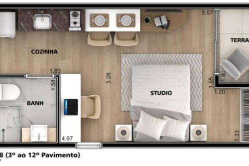 Půdorys ubytování Sanloft Comfort Expo Tiete Top 1