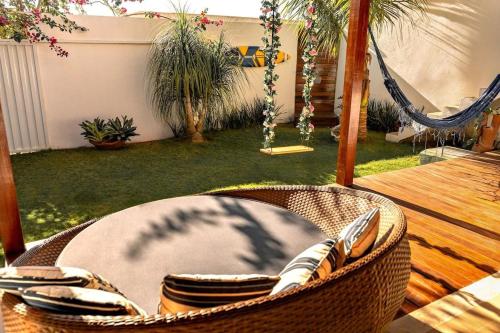 Zahrada ubytování Casa com área gourmet e rede