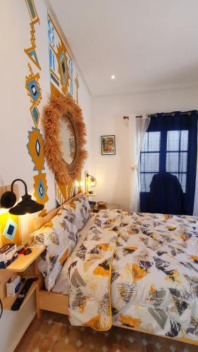 Riad mazighenにあるベッド