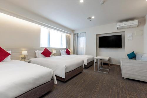 Katil atau katil-katil dalam bilik di Tokyu Stay Yotsuya - Shinjuku Area