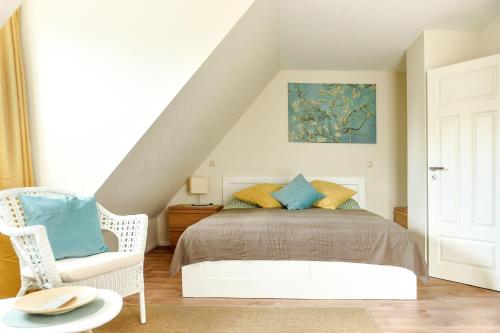 Katil atau katil-katil dalam bilik di Ferienhaus-Frieda-an-der-Mueritz