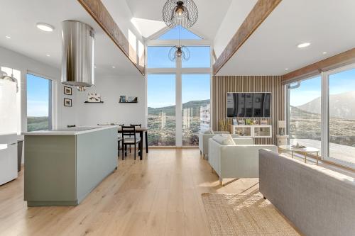 Dapur atau dapur kecil di Niceland Cottage