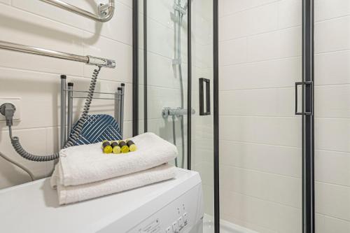 Phòng tắm tại Pramonės Apartment #6 by PoloApartments