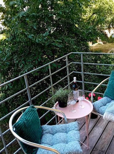 Balkón nebo terasa v ubytování Apartmán VeVa