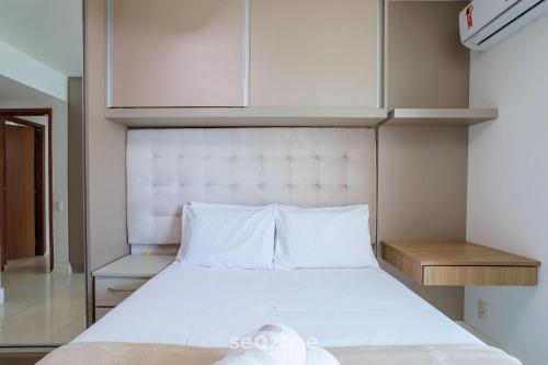 Postel nebo postele na pokoji v ubytování Apto Vista Mar na Orla de Ilhéus BCL0507