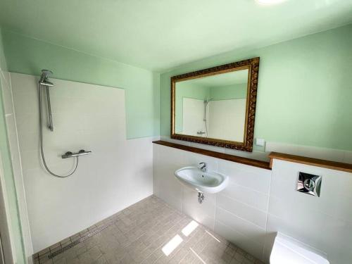Koupelna v ubytování Wohnung in Salling