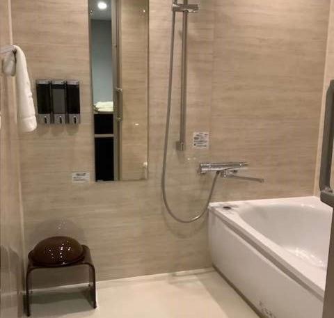 Koupelna v ubytování Awa Kanko Hotel