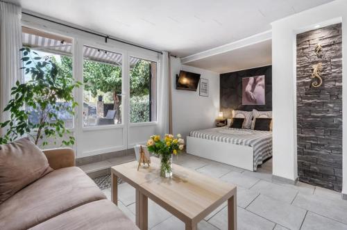 Posezení v ubytování STUDIO VILLA NUI