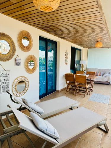 Posezení v ubytování Boho Avilla Gigantes - swimming pool - garage - AC