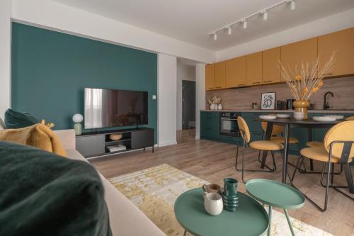 Η κουζίνα ή μικρή κουζίνα στο APARTIO ROOMS Zabrze