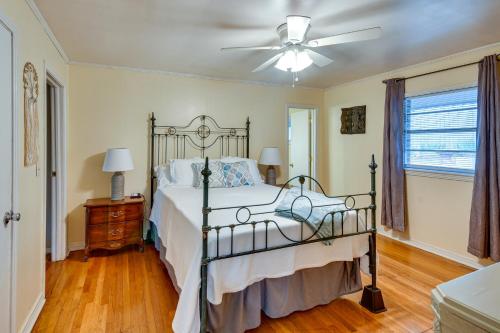 a bedroom with a bed and a ceiling fan at Spacious Montgomery Home about 3 Mi to Downtown! in Montgomery