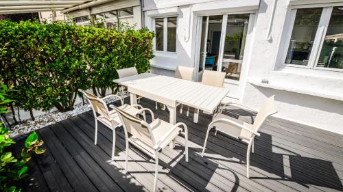 Μπαλκόνι ή βεράντα στο Maison calme éventail de Cabourg